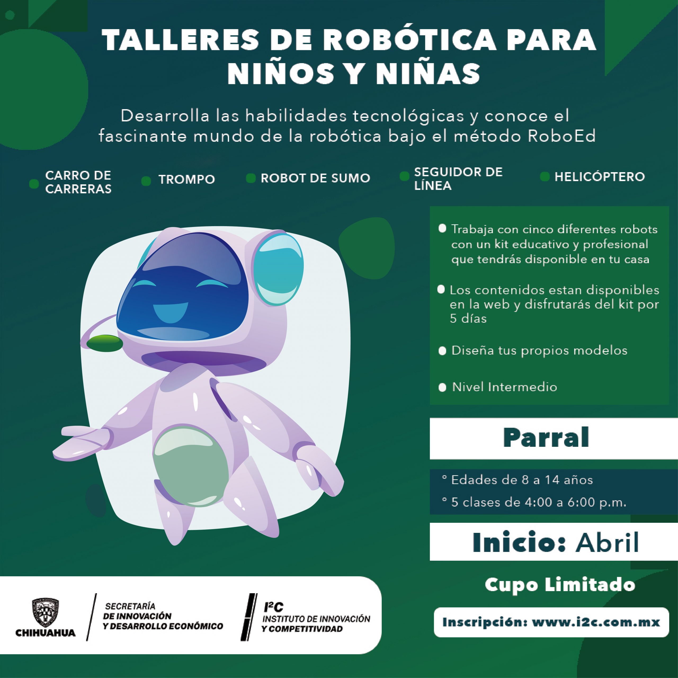 encuesta frontera subterraneo CURSO DE ROBÓTICA EDUCATIVA INFANTIL EN TU CASA CD. JIMÉNEZ – I2C